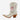 Circle A Western and Work Ariat Arrosa ivory pearl leather western boot with pink rose overlays and whipstitching
