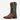 Circle A Western and Work Ariat brown oiled leather cowboy boot with a green shaft and deer skull embroidery.