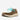 Circle A Western and Work Ariat Buckeye Honey Bear brown suede slip-on shoe with turquoise laces and patterned tongue