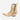 Circle A Western and Work Ariat Jade women's distressed cream croc print leather western boot with side zip