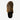 Circle A Western and Work Ariat leopard print hair-on leather mule with a gold buckle strap and black footbed.