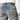 Circle A Western and Work Ariat M2 Relaxed Stirling Stretch Boot Cut Jean in light wash denim with white stitching and a leather logo patch.