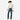 Circle A Western and Work Ariat Men's M4 low rise boot cut jeans in medium wash denim with decorative stitching on back pockets.