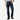 Circle A Western and Work Ariat men's dark wash denim boot cut jeans with a relaxed fit and brown leather belt.