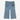 Circle A Western and Work baby girl light wash denim trouser jeans with back pockets and teal W embroidery