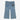 Circle A Western and Work baby girl light wash denim trouser jeans with back pockets and teal W embroidery