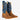 Circle A Western and Work: Anderson Bean natural bison leather cowboy boots with sky blue shafts and ornate stitching.