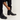 Circle A Western and Work The Wyatt Black Cherry full-quill ostrich cowboy boots with a round toe and stacked heel.