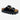 Circle A Western and Work black corduroy platform sandals with double silver buckles and cork footbed.