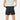 Circle A Western and Work girls black denim shorts with distressed frayed hem and elastic waistband, back view