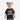 Toddler girl wearing a Circle A Western and Work black graphic fringe t-shirt with denim shorts and pink sneakers
