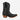 Circle A Western and Work Black Star Electra snip toe Western boot in black leather with ivory contrast stitching.