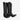 Circle A Western and Work Lane Smokeshow jet-black leather western boots with snip toe and side zipper detail