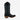 Circle A Western and Work Macie Bean Iron Quill black ostrich print western boot with turquoise shaft stitching