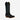 Circle A Western and Work Macie Bean Iron Quill black ostrich print western boot with turquoise shaft stitching