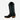 Circle A Western and Work Macie Bean Iron Quill black ostrich print western boot with turquoise stitching
