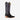 Circle A Western and Work R. Watson black roughout leather Western boot with purple and white decorative stitching