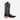Circle A Western and Work R. Watson black roughout leather Western boots with pink and white shaft embroidery