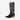 Circle A Western and Work R. Watson black roughout leather Western boots with pink and white decorative stitching