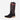 Circle A Western and Work Old West kids' black suede and leather cowboy boot with red stitching and cutter toe.