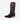 Circle A Western and Work Old West kids' black suede cowboy boots with red stitching and a cutter toe.