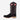 Circle A Western and Work Old West kids' black suede western boots with red stitching and cutter toe