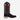 Circle A Western and Work Old West kids' black suede cowboy boot with red stitching and a cutter toe.