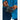 Circle A Western and Work men's bright blue long sleeve performance shirt with snap buttons, shown with dark wash jeans.