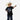 Circle A Western and Work boy wearing a black short sleeve graphic t-shirt with a cowboy hat and blue jeans