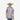Circle A Western and Work boys' gray and white striped short sleeve western snap shirt with tortoise buttons