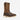 Circle A Western and Work brown leather square toe Wellington work boots with decorative stitching and white soles.
