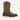 Circle A Western and Work brown leather square toe Wellington steel toe work boots with decorative stitching and white sole.