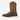 Circle A Western and Work brown leather square toe Wellington work boots with decorative stitching and white sole.