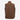 Back view of a brown Circle A Western and Work Outback Trading River vest with a soft pebble-texture shell.
