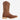 Circle A Western and Work Coyote Brown full-grain leather square toe cowboy boot with decorative stitching and pull straps.