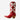 Circle A Western and Work Ariat crimson red leather western cowboy boot with white bow detail and riding heel
