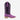 Circle A Western and Work R. Watson dark violet cowhide leather Western boot with intricate shaft stitching