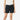 Circle A Western and Work girls black denim shorts with distressed detailing and a frayed hem for a casual summer look.