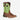 Circle A Western and Work Durango Lil' Rebel Pro kid's western boot in frontier brown leather with a lime green shaft.