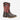 Circle A Western and Work Durango Lil' Rebel Pro kids' western boot in dark chestnut leather and crimson faux shaft.