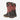 Circle A Western and Work Durango Lil' Rebel Pro kids' western boots in dark chestnut leather and crimson faux shaft.