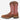 Circle A Western and Work Durango Lady Rebel 10" brown leather waterproof composite toe pull-on work boot with red shaft and white stitching.