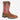 Circle A Western and Work Durango Lady Rebel 10" brown leather waterproof composite toe pull-on work boot with red shaft and white stitching.