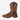 Circle A Western and Work Durango Lady Rebel brown leather Western boot with orange flame embroidery on the shaft