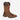 Circle A Western and Work Durango Lady Rebel brown leather Western boot with orange flame embroidery and pull holes