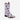 Circle A Western and Work Old West leather cowboy boots featuring a white base with purple and blue floral print