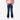 Young girl wearing Circle A Western and Work Cruel Girl dark stone wash western jeans and a pink long-sleeve shirt