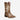 Circle A Western and Work Twister Lily girls' square toe western boot in grey-brown with white and pink floral embroidery