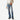 Circle A Western and Work girls' Hope boot-cut jeans in medium-wash stretch denim with classic five-pocket styling.