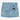 Circle A Western and Work girls blue denim skirt with white paisley print, back pockets, and Wrangler logo patch.
